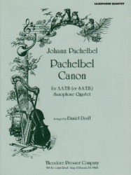 Pachelbel Canon - Sax Quartet SATB/AATB