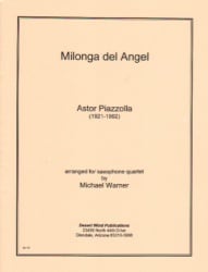 Milonga del Angel - Sax Quartet SATB