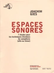 Espaces Sonores - Saxophone (Book and CD)