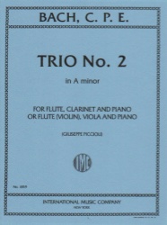 Trio No. 2 in A minor - Flute (or Violin), Clarinet (or Viola), and Piano