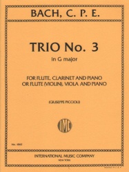 Trio No. 3 in G major - Flute (or Violin), Clarinet (or Viola), and Piano