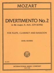 Divertimento No. 2 in Bb Major, K. 439b - Flute, Clarinet, and Bassoon