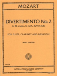 Divertimento No. 2 in Bb Major, K. 439b - Flute, Clarinet, and Bassoon