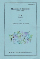 Trio, Op. 33 - Clarinet, Viola and Cello (Parts)
