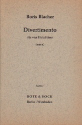 Divertimento - Flute, Oboe, Clarinet, and Bassoon (Score)