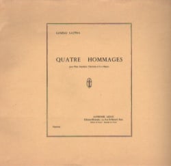 Quatre Hommages - Flute, Oboe, Clarinet, and Bassoon (Score)
