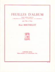 Feuilles d'Album: Trois Pieces Breves - Flute (or Violin) and Piano