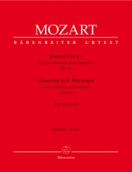 Concerto No 10 in E-Flat Major for 2 Pianos - Full Score