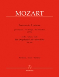 Fantasia in F minor, K 608  - String Quartet (Set of Parts)