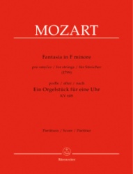 Fantasia in F minor, K 608  - String Quartet (Set of Parts)
