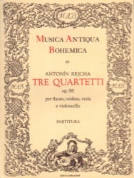 3 Quartets, Op. 98 - Flute, Violin, Viola and Cello (Score)