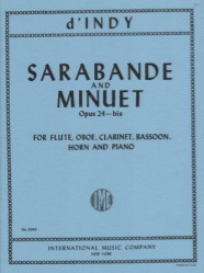Sarabande and Minuet, Op. 24 - Woodwind Quintet and Piano (Score and parts)