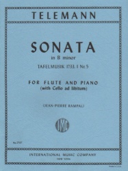 Sonata in B Minor - Flute and Piano with Optional Cello