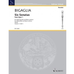 Six Sonatas from Op. 1, Volume 1 - Alto Recorder and Basso Continuo