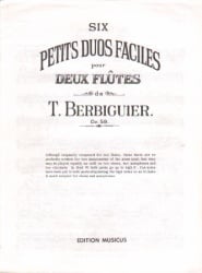 Six Petits Duos Faciles, Op.59 - Flute Duet