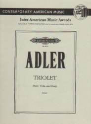 Triolet - Flute, Viola and Harp (Score Only)