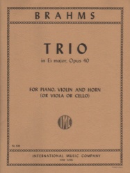 Trio in E-flat Major, Op. 40 - Piano, Violin and Horn (or Viola or Cello)