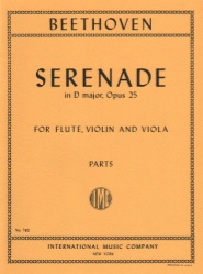 Serenade in D Major, Op. 25 - Flute, Violin, and Viola (Parts)