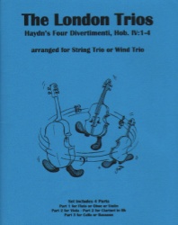 London Trios, Hob. 4, Nos. 1-4 - String or Wind Trio (Parts)