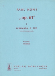 Serenata a Tre, Op. 61 - Flute, Violin and Viola (Parts)