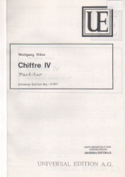 Chiffre IV - Bass Clarinet, Cello and Piano