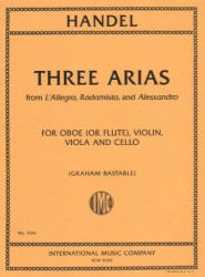 3 Arias - Oboe (or Flute), Violin, Viola and Cello