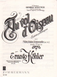 Au vol d'Oiseau - Flute, Violin, Cello (ad lib.) and Piano