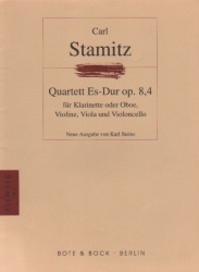 Quartet, Op. 8 No. 4 - Clarinet (or Oboe), Violin, Viola and Cello (Parts)