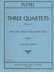 3 Quartets, Op. 41 - Flute, Violin, Viola and Cello (Parts)