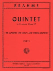 Quintet, Op. 115 - Clarinet (or Viola) and String Quartet (Parts)