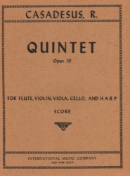 Quintet, Op. 10 - Flute, Violin, Viola, Cello, and Harp (Score)