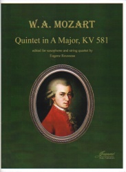 Quintet in A Major, K. 581 - Alto Saxophone and String Quartet (Parts)