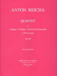 Quintet in B-flat Major, Op. 89 - Clarinet and String Quartet