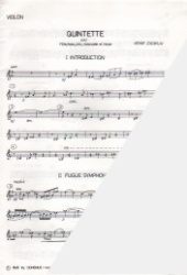 Quintette - Flute, Harp, Violin, Viola, and Cello