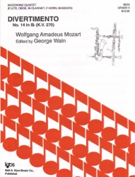 Divertimento, No. 14 in B-flat, KV. 270 - Woodwind Quintet