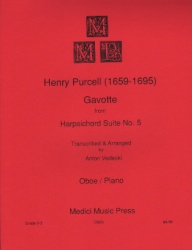 Gavotte from Harpsichord Suite No. 5 - Oboe and Piano