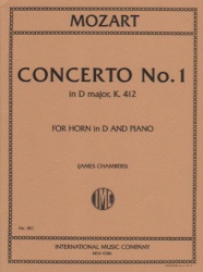 Concerto No. 1 in D Major, K. 412 - Horn and Piano