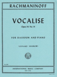 Vocalise, Op. 34, No. 14 - Bassoon and Piano