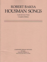 Housman Songs - Low Voice and Piano