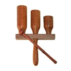 DOBANI 3-bell Wooden Agogo w/ Mallet