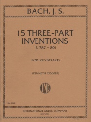 15 3-Part Inventions, BWV 787-801 - Piano