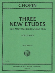 3 New Etudes, Op. Posth. - Piano