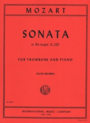 Sonata in B-flat Major, K. 292 - Trombone and Piano