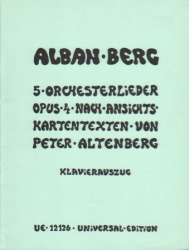 Altenberg Lieder, Op. 4 - Voice and Piano