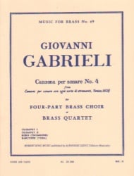 Canzona per sonare No. 4 - Brass Quartet or Choir