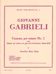 Canzona per sonare No. 2 - Brass Quartet or Choir