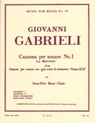 Canzona per sonare No. 1 - Brass Quartet or Choir