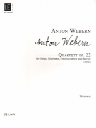 Quartet, Op. 22 - Violin, Clarinet, Tenor Sax, and Piano