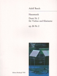 Hausmusik, Op. 26, No. 2 - Violin and Clarinet