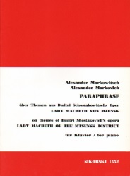 Paraphrase on Themes from Lady Macbeth - Piano